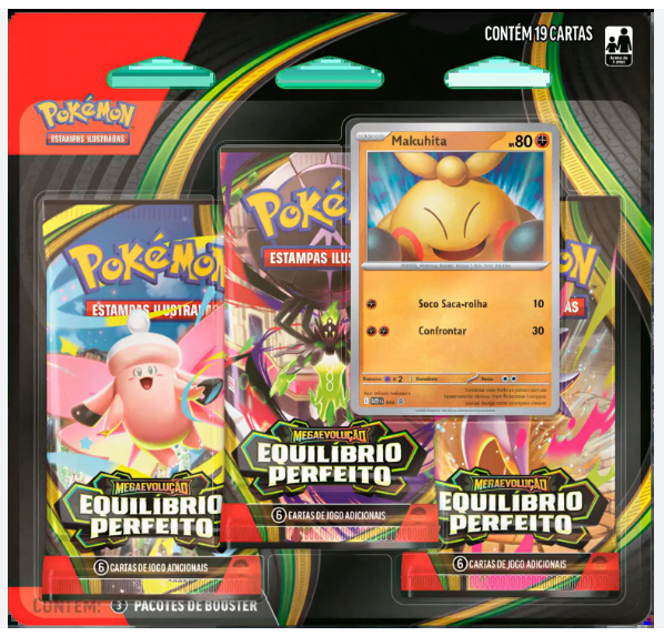 (PT-BR) Blister Triplo Megaevolução 3 - Equilíbrio Perfeito - Makuhita