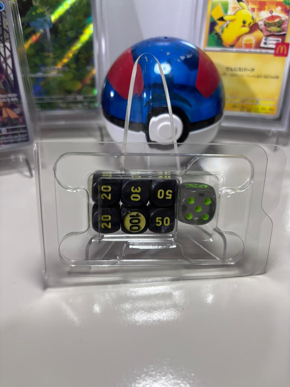 Conjunto com Sete dados Marcadores D6 - Caixa Treinador Equilíbrio Perfeito